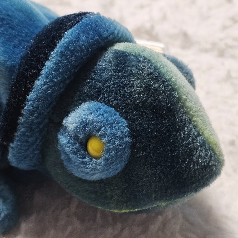 Vintage 1997 Ty Beanie Baby Rainbow the Chameleon Blue Stuffed Animal Plush Toy - Picture 3 of 6